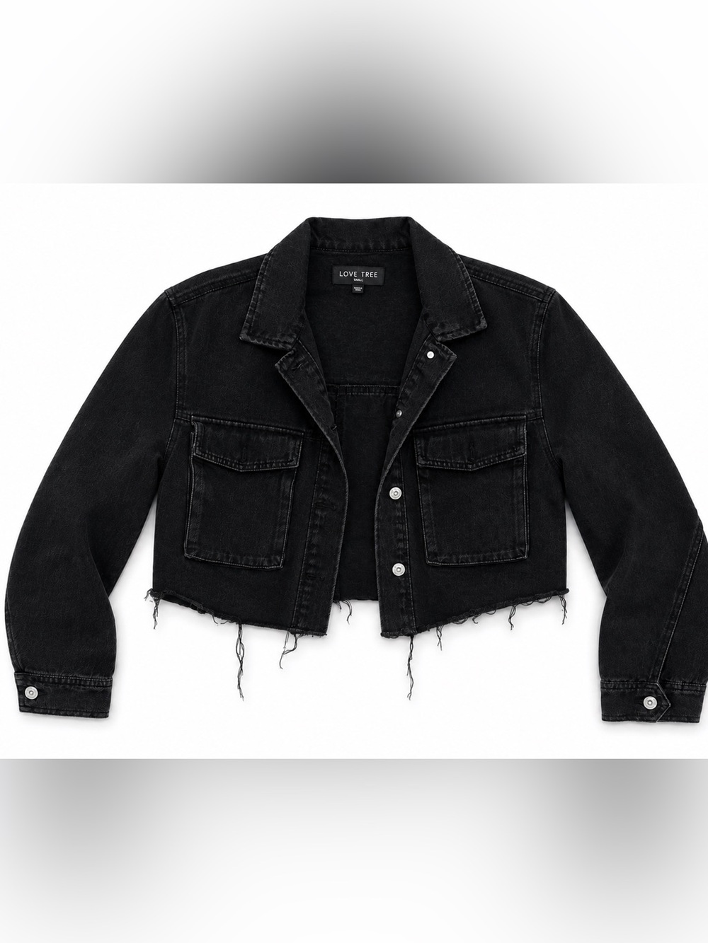 ☕️Love tree denim cropped jacket